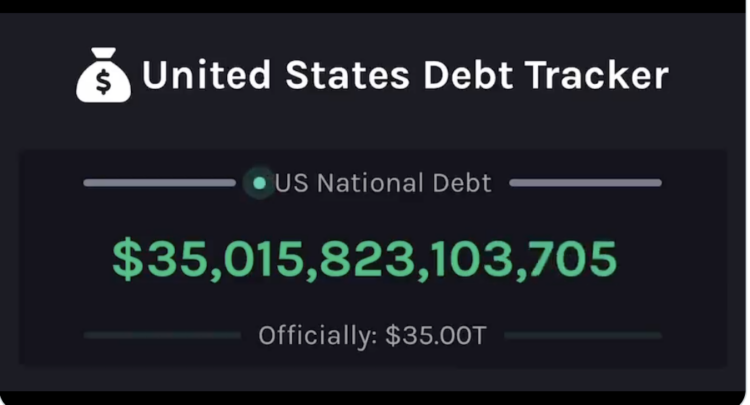 Federal Debt Soars to Record $35 Trillion